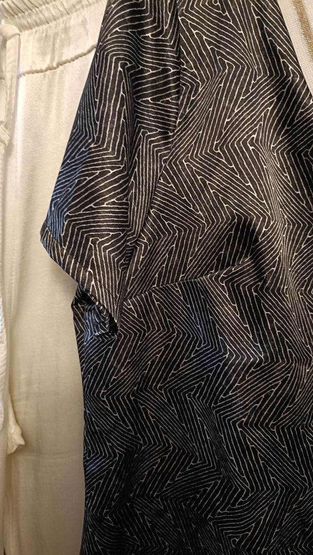 Conjunto satén blanco y negro