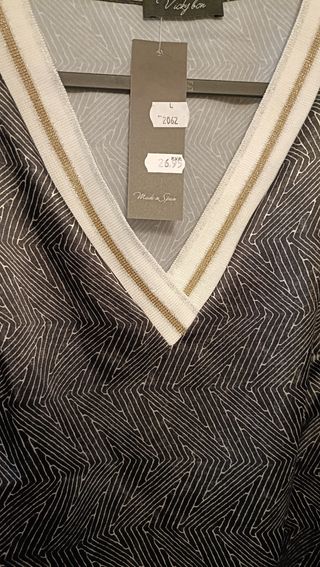 Conjunto satén blanco y negro