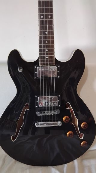 Guitarra Eléctrica Tipo Gibson 335 Negra