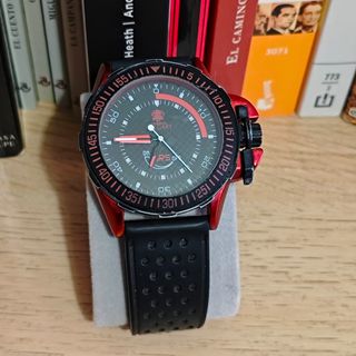 Reloj Calgary Hombre Negro y Rojo