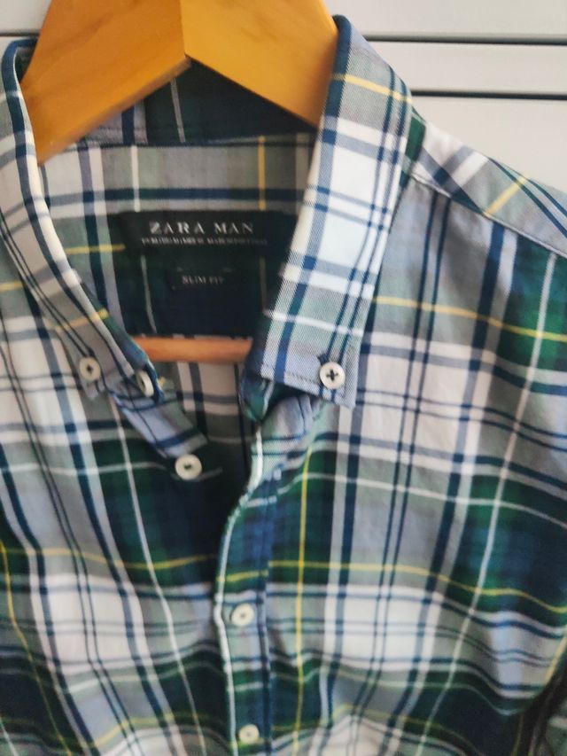 Camisa Zara Tartán Talla M