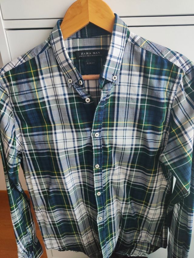 Camisa Zara Tartán Talla M