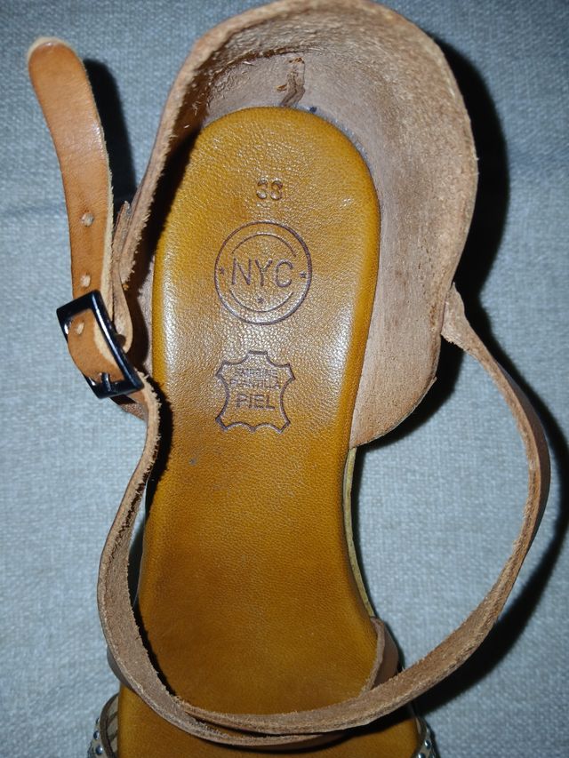 Sandalias NYC Talla 38 Marrón