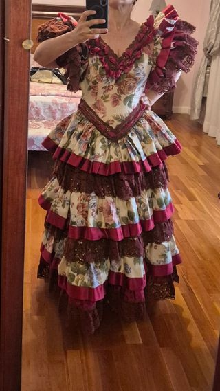 Traje de Flamenca estampado flores