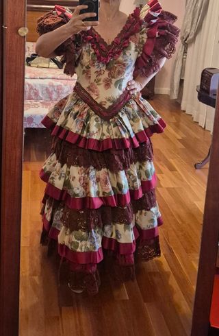 Traje de Flamenca estampado flores