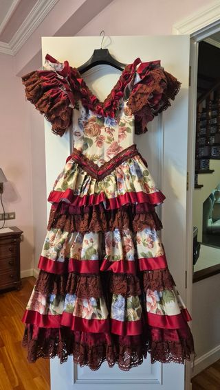 Traje de Flamenca estampado flores