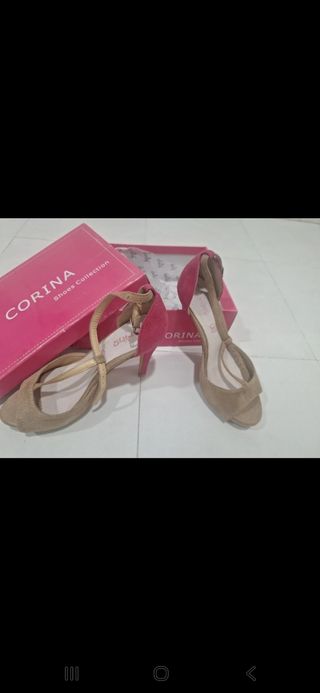 Zapatos de tacón CORINA beige y rosa