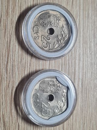 Monedas 25 céntimos España 1937