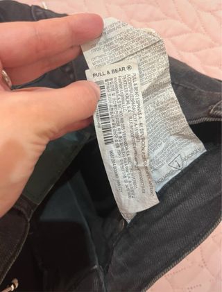 Pantalón vaquero Wide Leg Negro Pull&Bear Talla 40