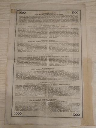 Obbligazione di Stato Austria 1000 Kronen 1917