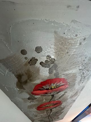 Cuadro Óleo Flores Rojas