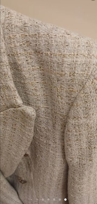 Blazer Zara Beige Tweed