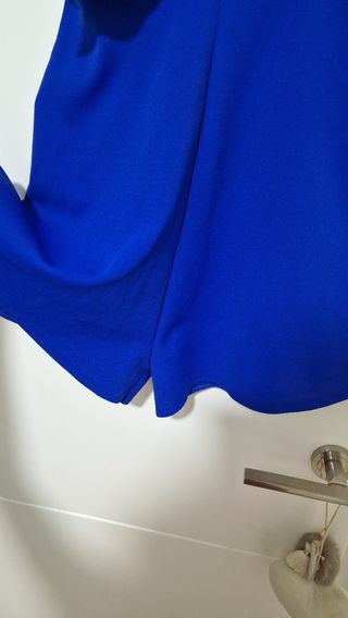 Mono azul con volantes talla única