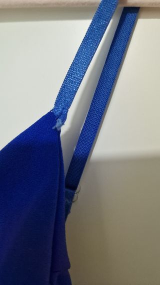 Mono azul con volantes talla única