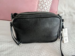 Bolso Parfois Negro Piel Trenzado