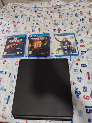 PS4 PlayStation 4 Negra + 3 Juegos