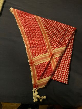 Pañuelo Palestino Auténtico Rojo y Blanco