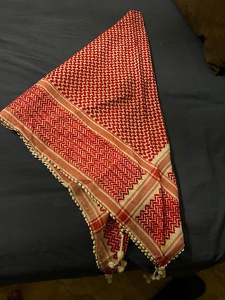 Pañuelo Palestino Auténtico Rojo y Blanco