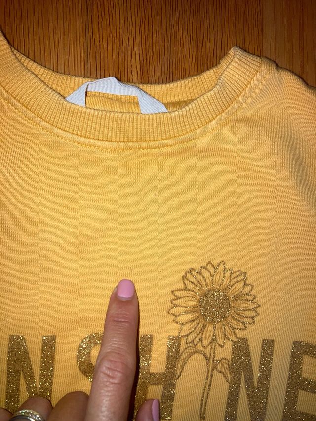 Sudadera Mango Amarilla Sunshine