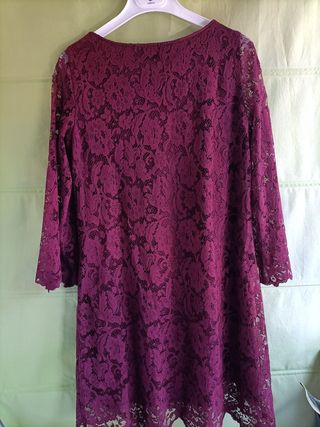 Vestido Zara Encaje Morado