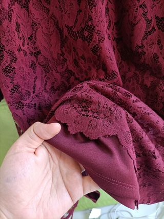 Vestido Zara Encaje Morado