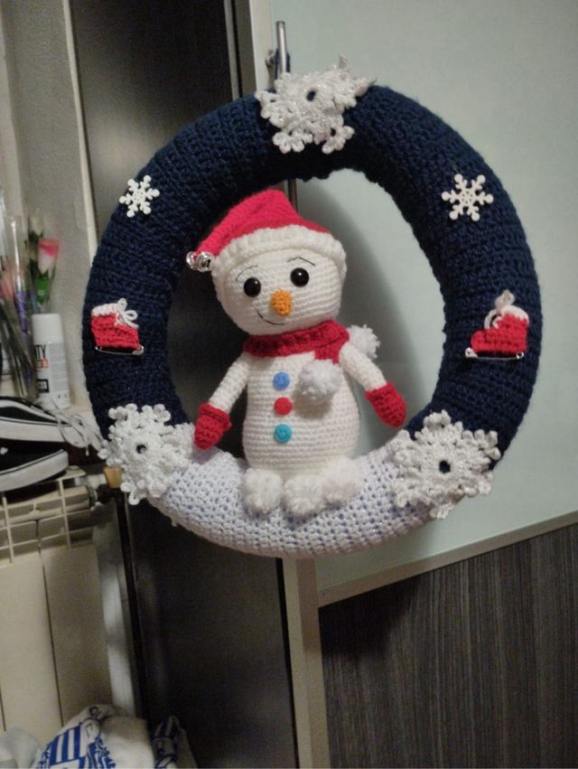 Corona Navideña Crochet
