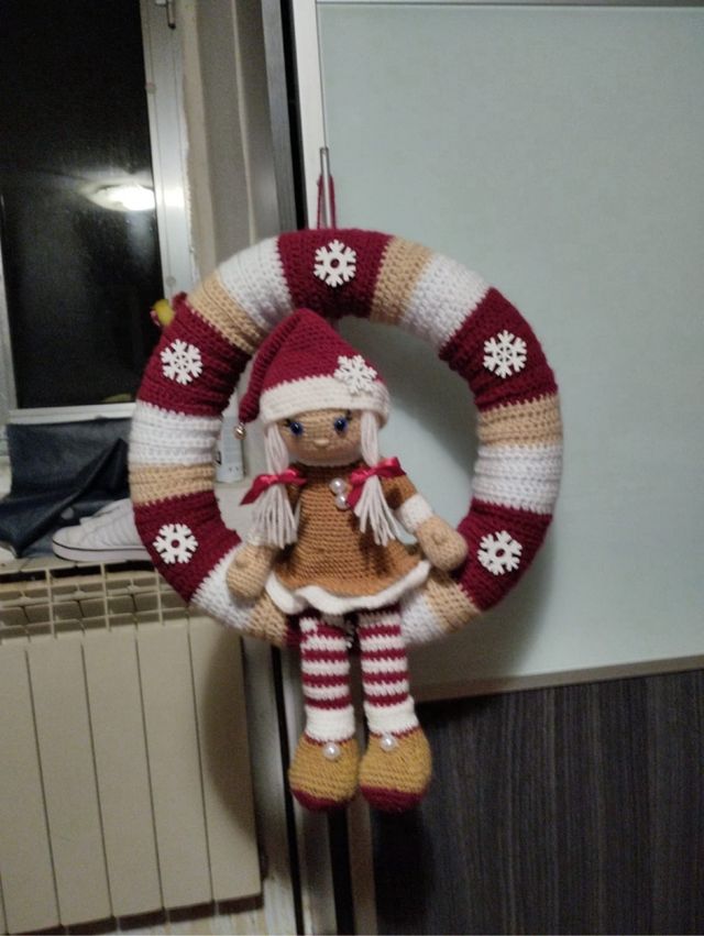 Corona Navideña Crochet
