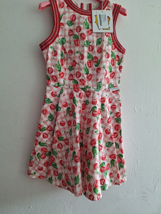 Vestido de verano Mingala con estampado de cerezas