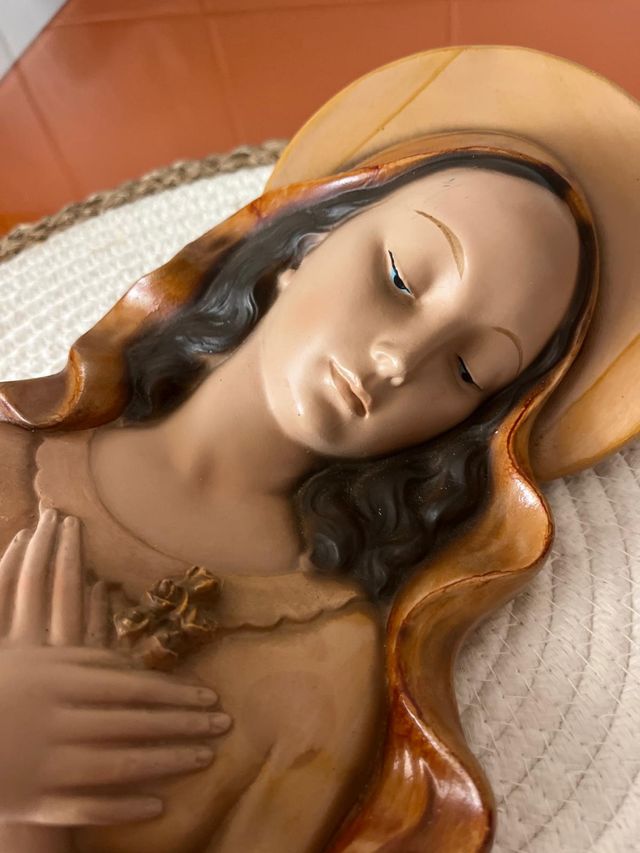 Figura Virgen María estilo vintage año 1990