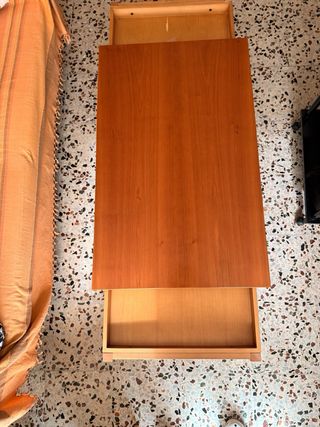 Mesa centro Scarabat Transit madera cerezo 