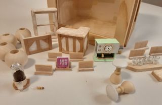 Caja Miniatura Cafetería/Librería con Luz