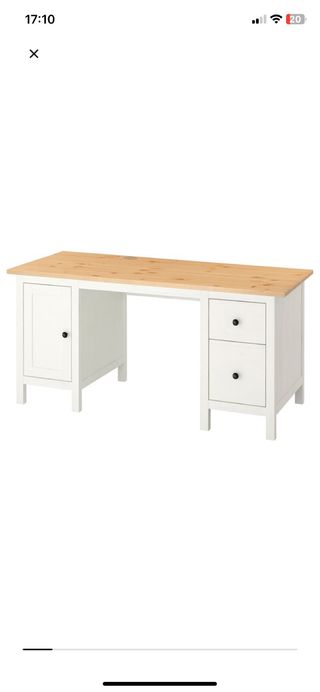 Escritorio Ikea Hemnes Blanco y Madera