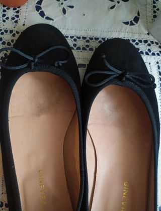 Ballerine Ginevra camoscio vera pelle nere 38