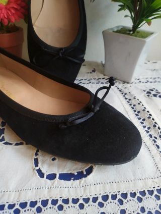 Ballerine Ginevra camoscio vera pelle nere 38