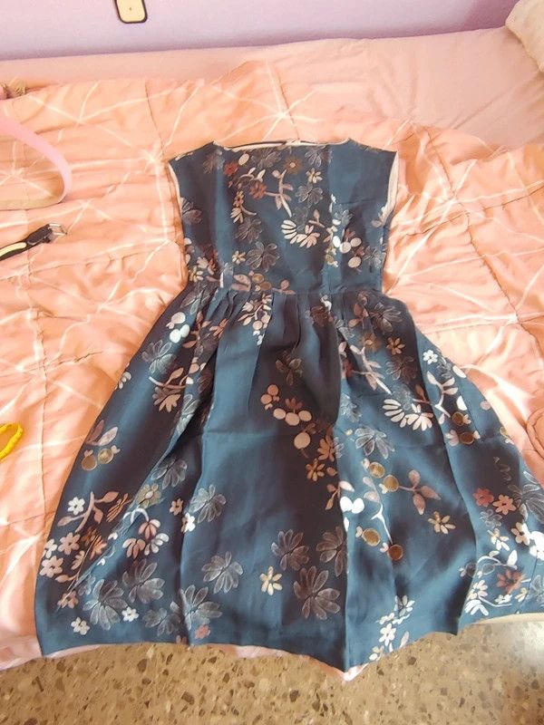 Vestido Siyu floral azul verano