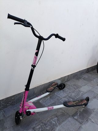 Patinete doble rosa y blanco