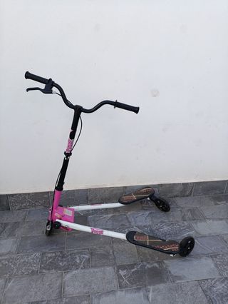 Patinete doble rosa y blanco