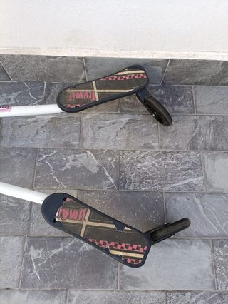 Patinete doble rosa y blanco