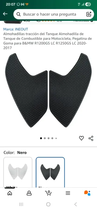 Almohadillas Depósito Moto