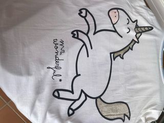 Oysho Pijama Parte Arriba Blanca y Azul