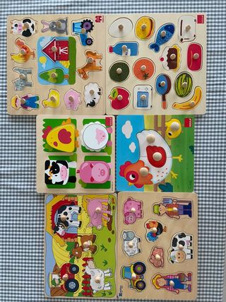 6 Puzzles Infantiles de Madera