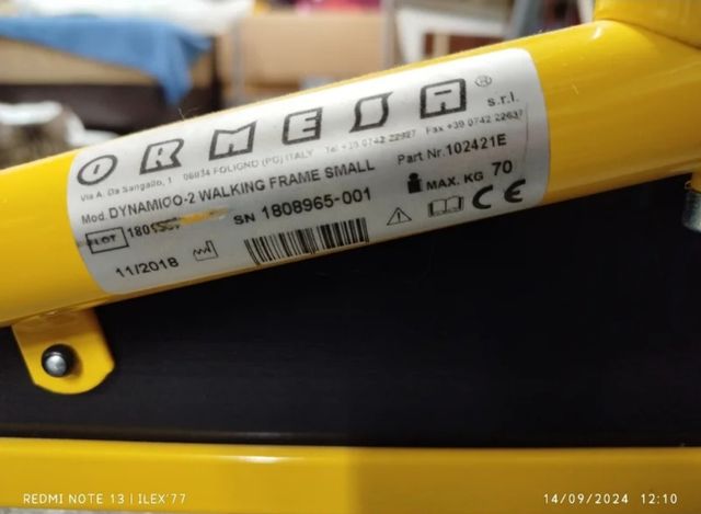 Andador Dynamico Amarillo