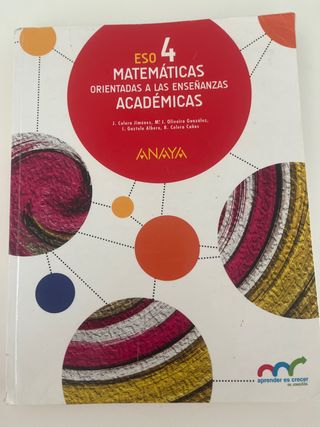 Matemáticas orientadas a las Enseñanzas Académi...