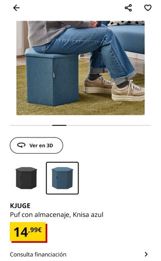 Puff Hexagonal Ikea con Almacenaje
