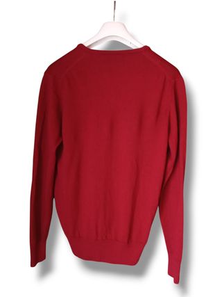 Jersey Zara men Pico Lana Rojo M NUEVO