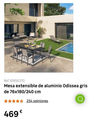 Mesa extensible jardín