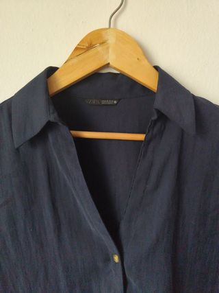 Camisa Zara Mujer Negra