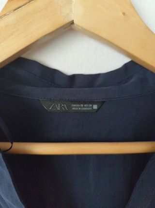 Camisa Zara Mujer Negra
