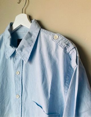 Camisa oversize azul Zara
