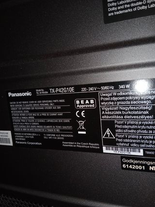 Televisión Panasonic 42 pulgadas.